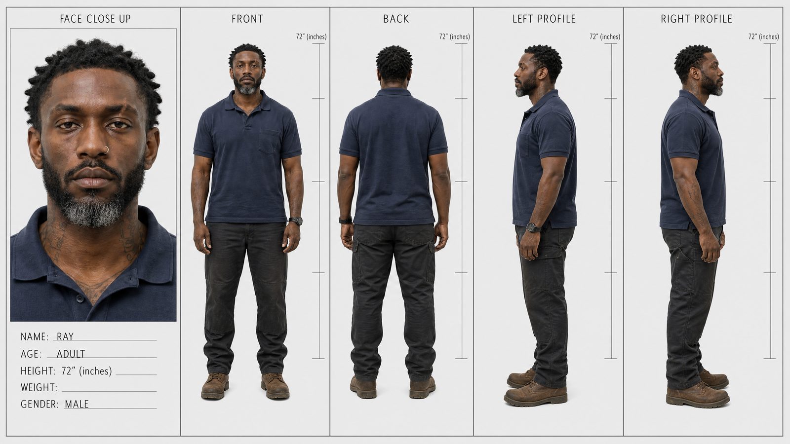 An earlier model-sheet pass.