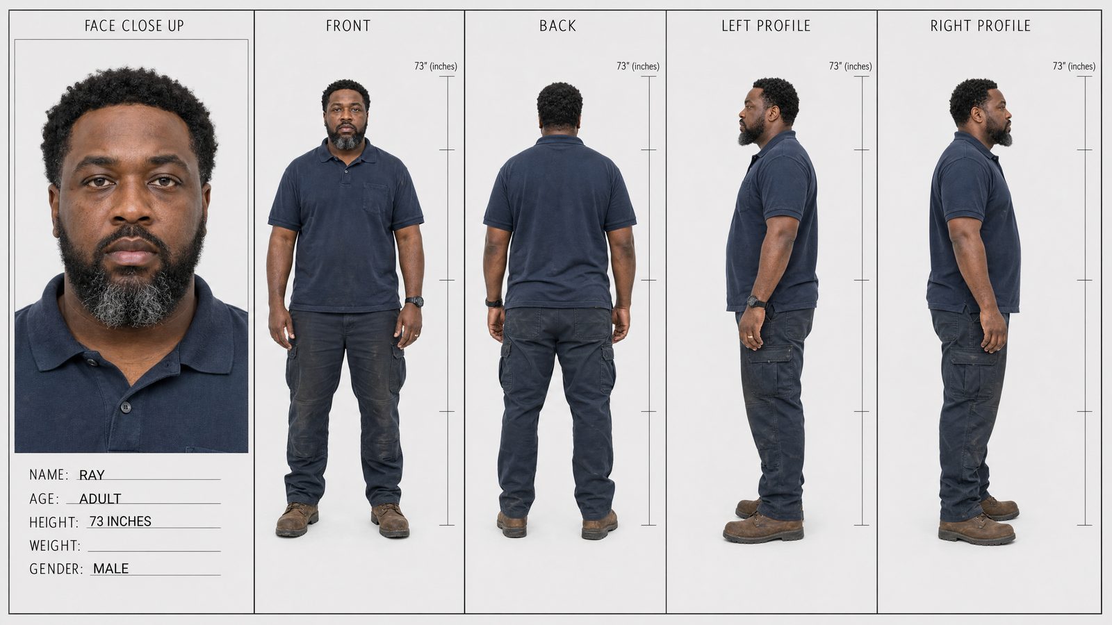 An earlier model-sheet pass.