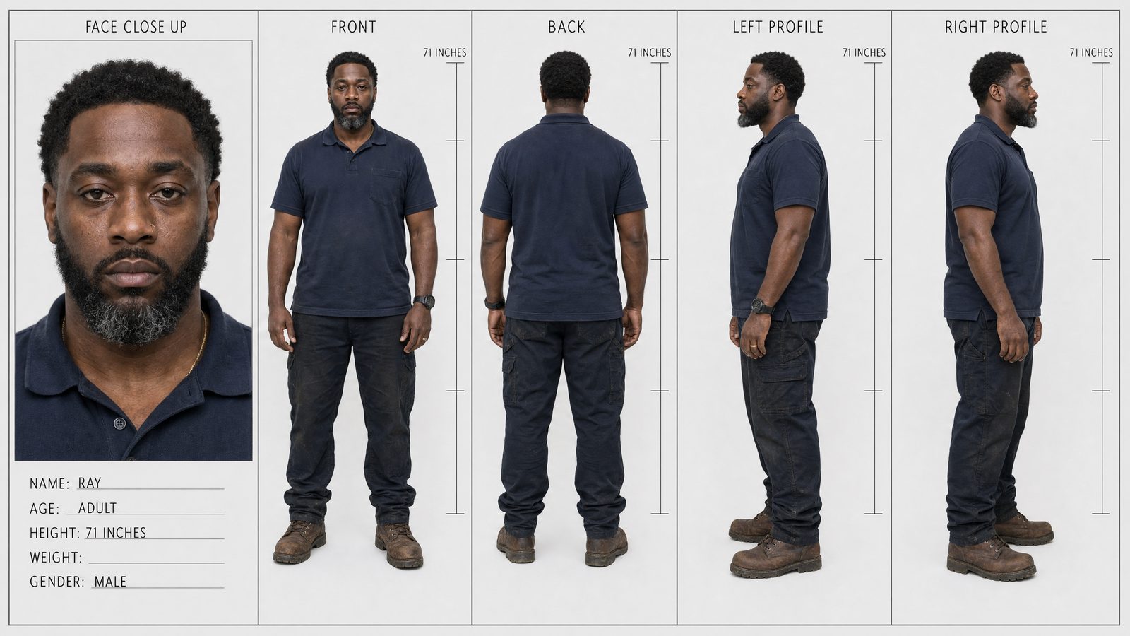 An earlier model-sheet pass.
